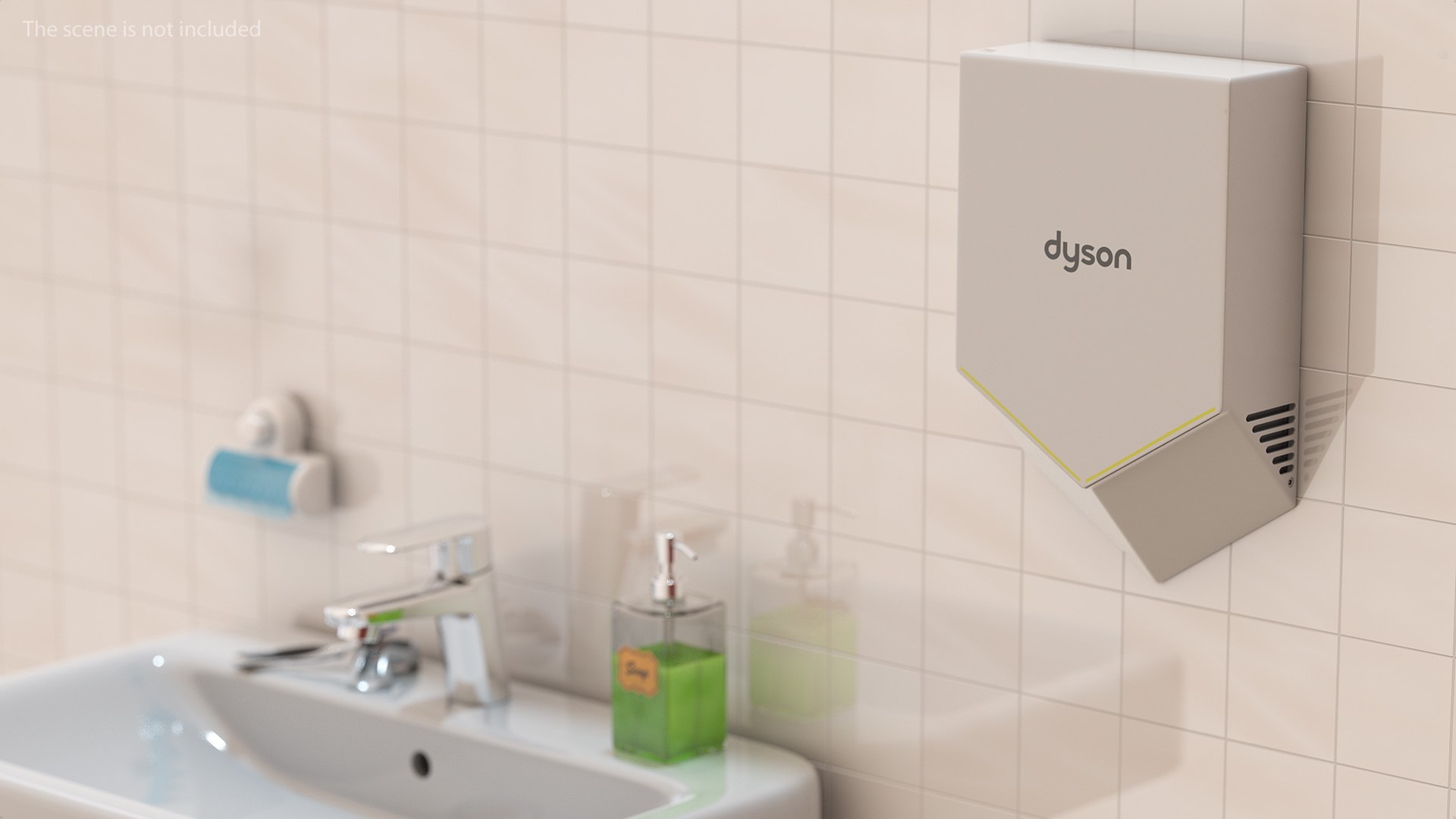 Hand Dryer Dyson Airblade Plastic 3D model preview