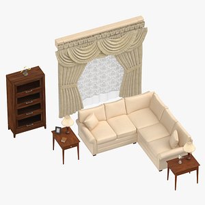 3D classical living room scenes