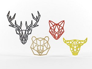3D The set of decoration made by plywood
