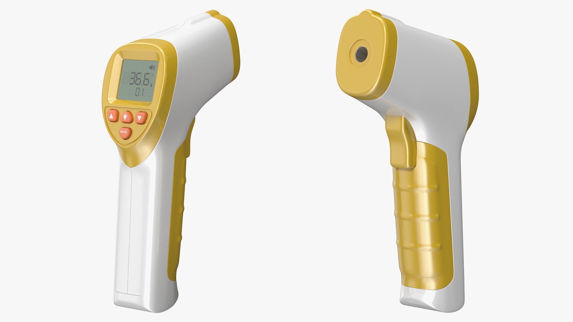 Thermometer Gun with LED Display 3D model preview