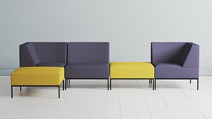 modular sofa set 3D model