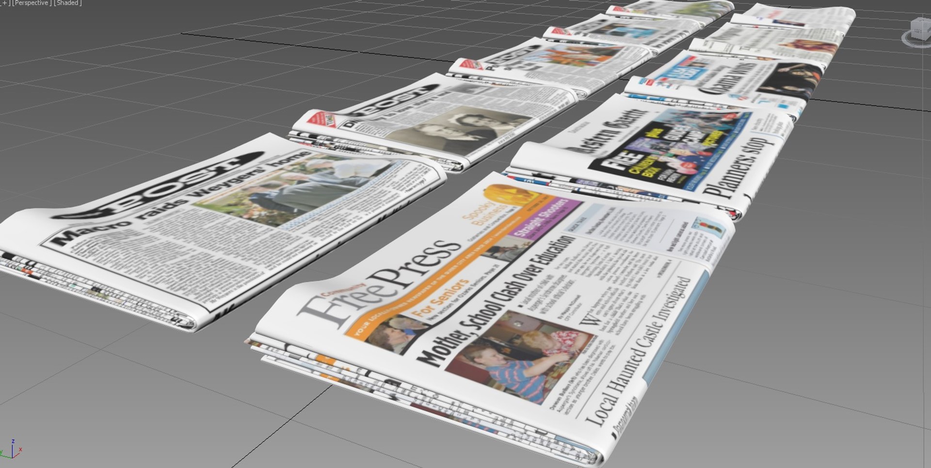 Newspapers Paper News 3d Model