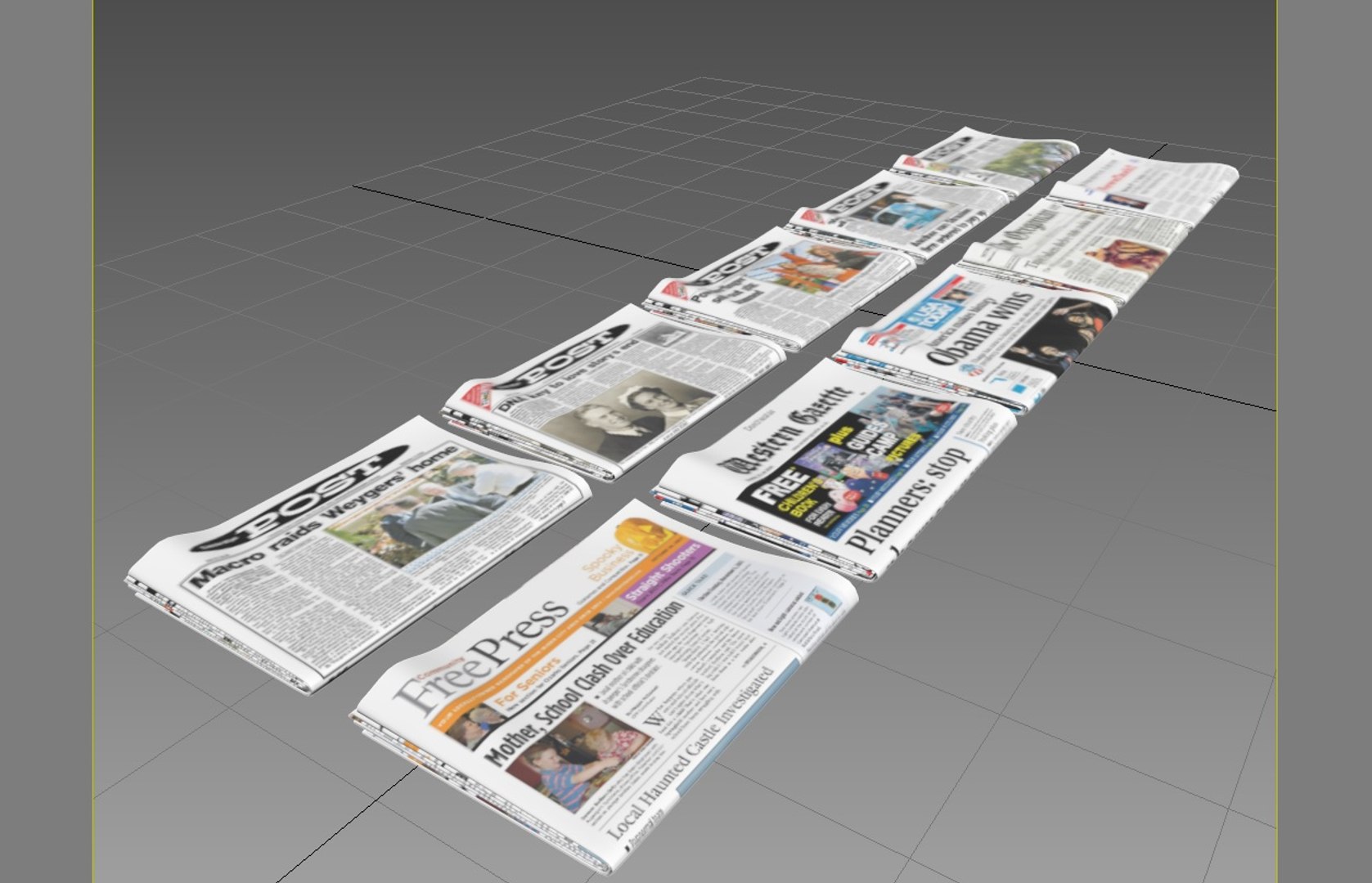 Newspapers Paper News 3d Model