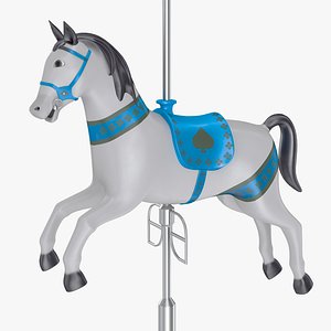 Carousel Horse Blue model