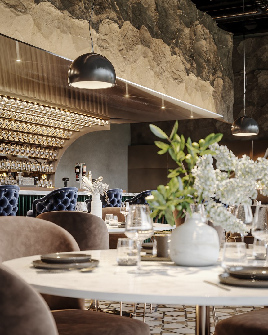 Scene luxury restaurant interior 3D model - TurboSquid 1698455