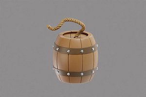 3D Barrel bomb TNT model