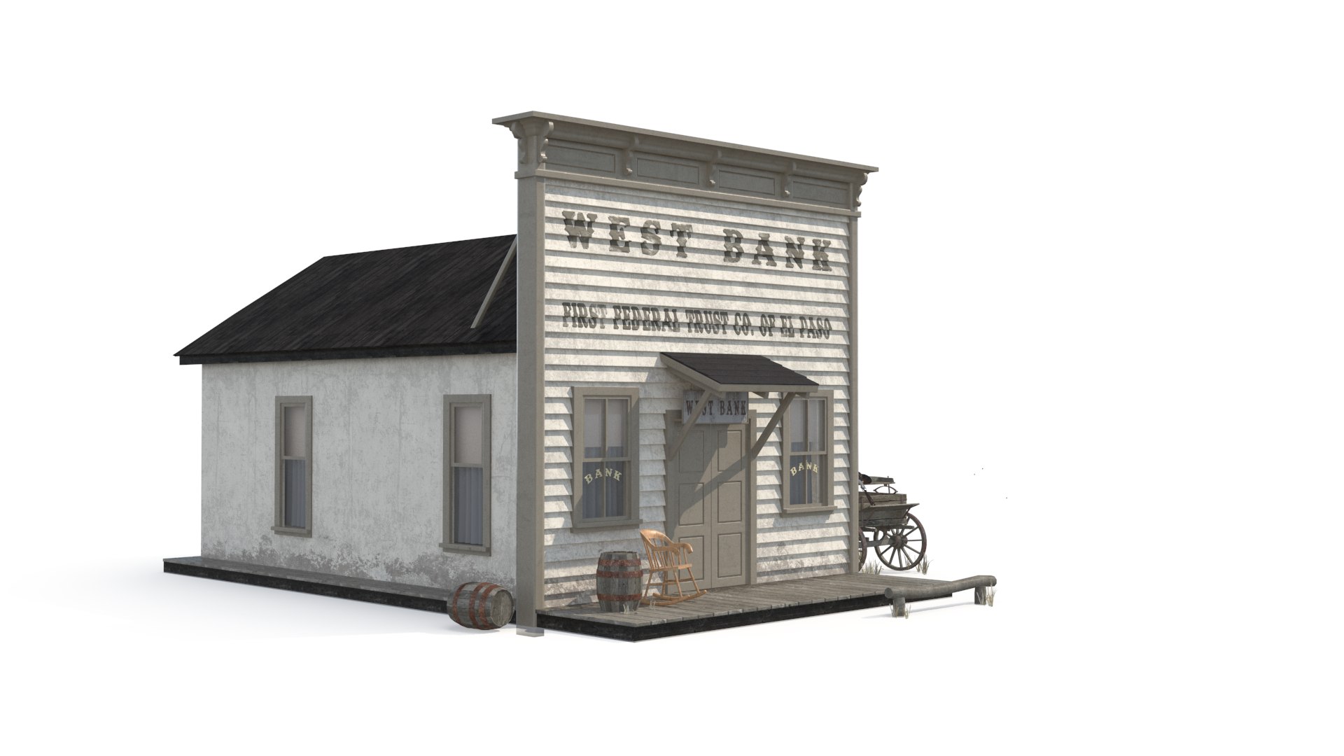 Wild West Bank 3D model - TurboSquid 2102052