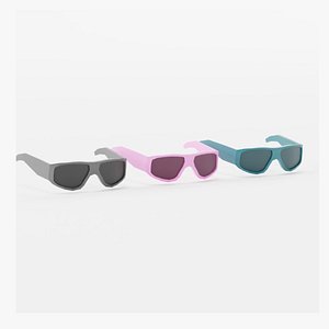 LOW-POLY SUNGLASSES 3 PAIR 3D model