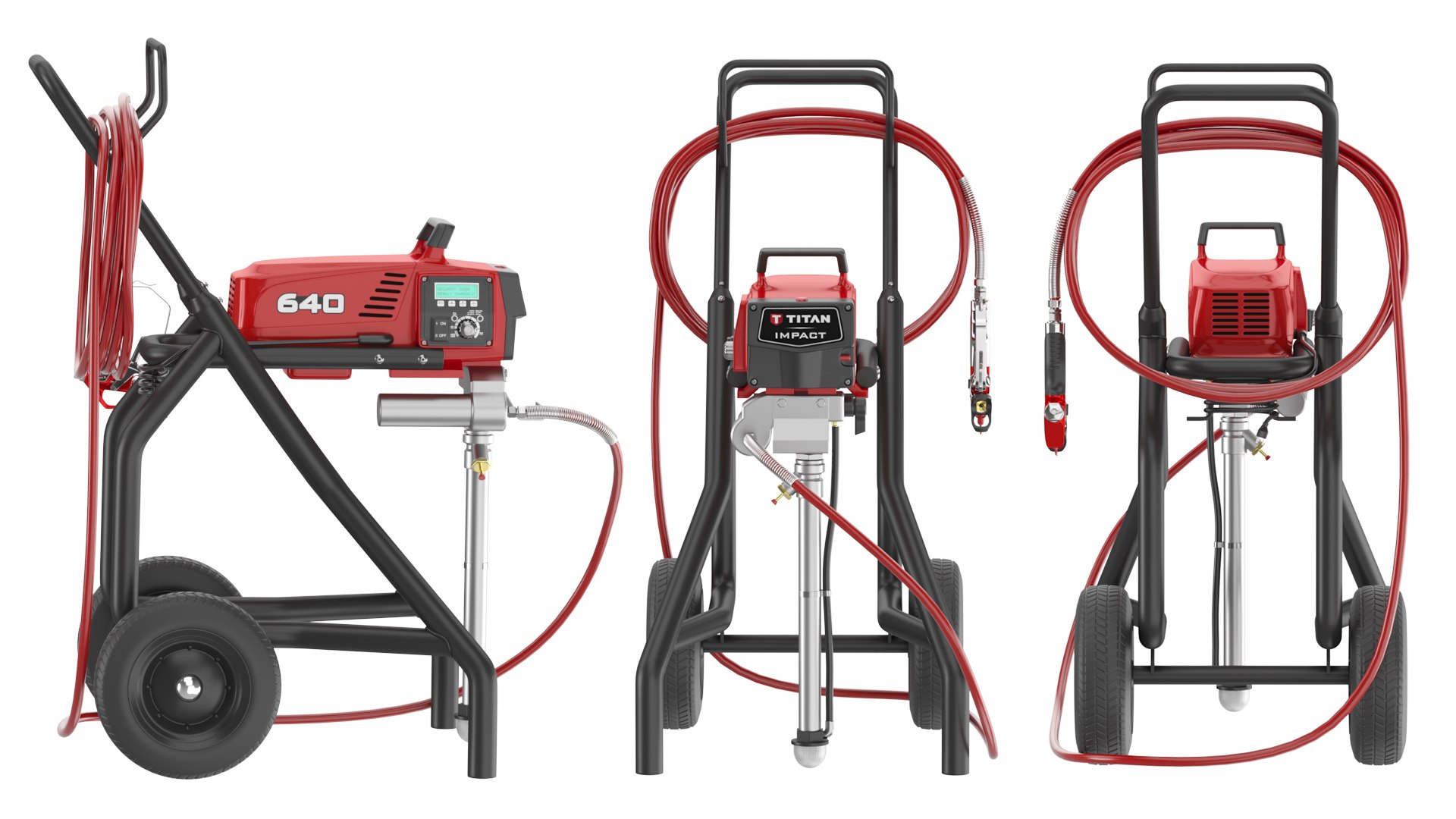 Titan Impact 640 Airless Paint Sprayer With Hose And Sprayer 3D