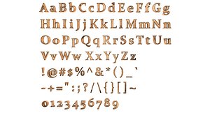 english letters 3D model