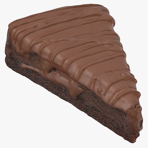 3D Chocolate Cake Piece 01