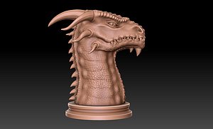 Dragon Bust 3d Print Model
