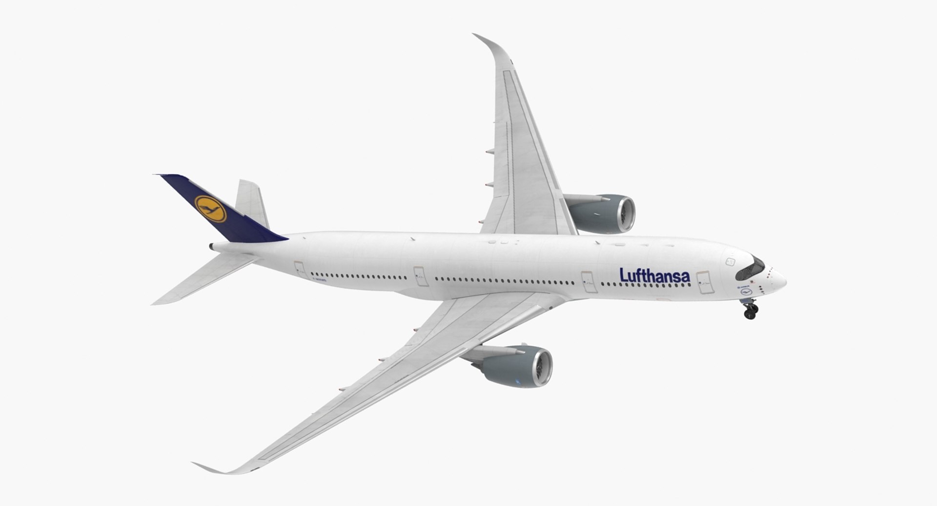 Airbus A350-900 Lufthansa 3D model preview