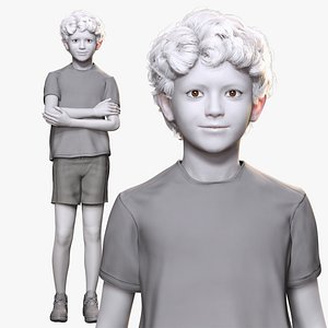 Realistic Child Character  Free  Ready for Animation
