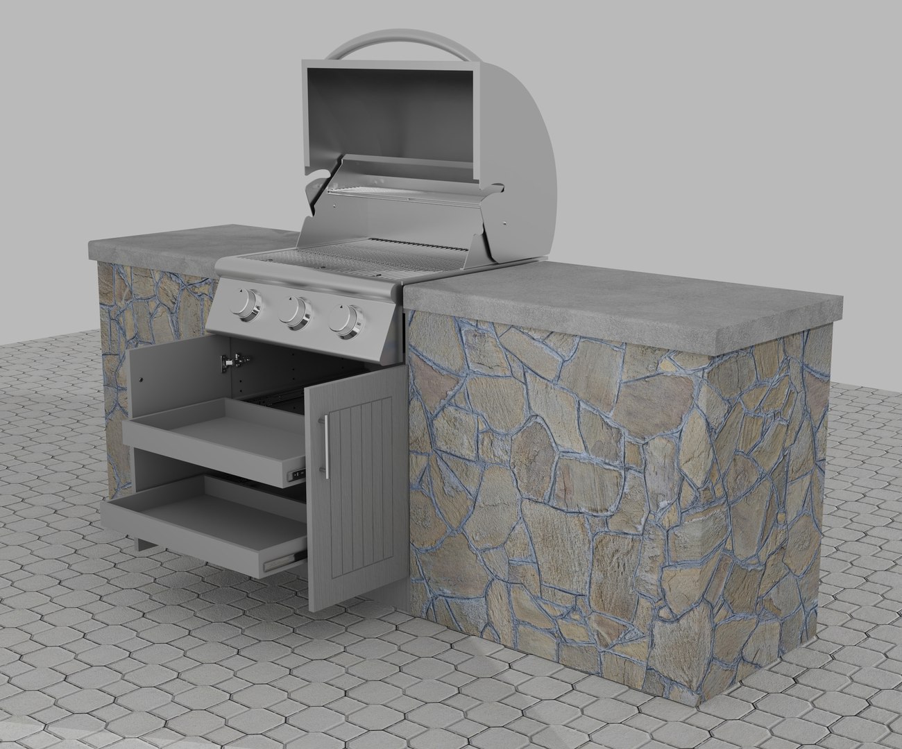 Counter Grill Model - TurboSquid 1330339