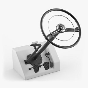 classic steering wheel 3D model