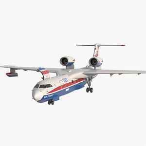 Beriev Be 200 Altair Aircraft Rigged for Cinema 4D 3D model