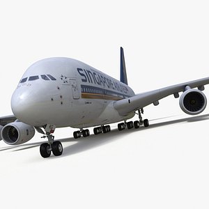 Singapore Airlines Airbus A380 3D model
