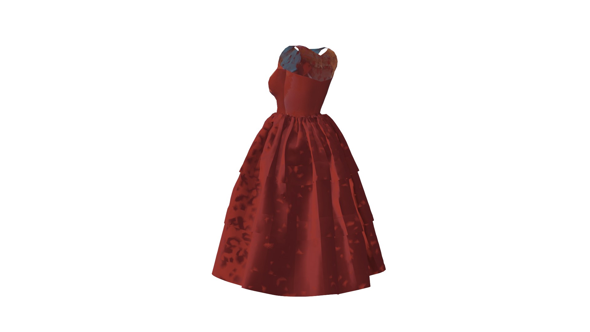 3D Model Red Frock 3D Model - TurboSquid 2304525