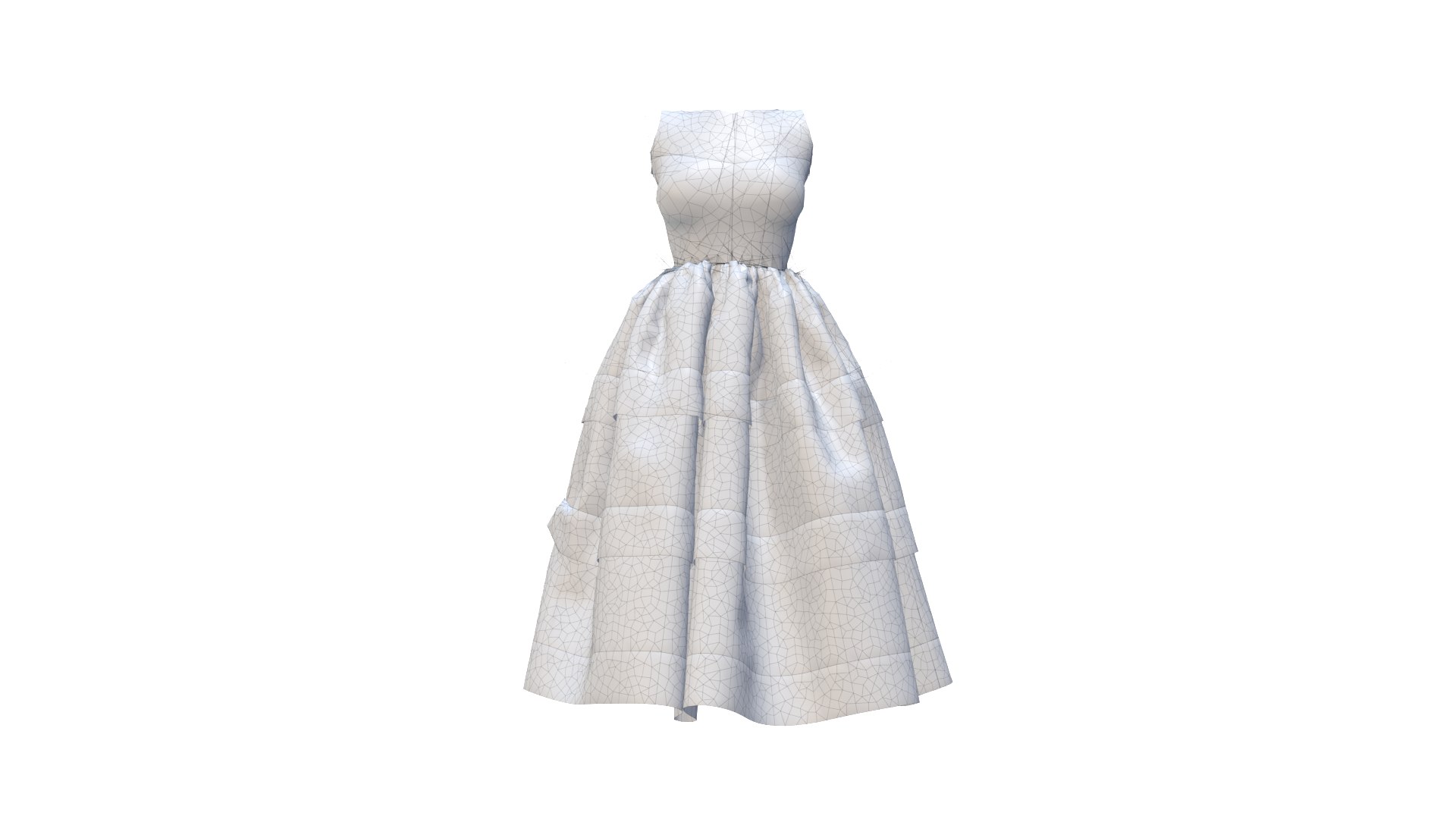 3D Model Red Frock 3D Model - TurboSquid 2304525
