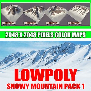 snowy mountain 3d model