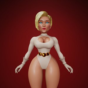 Superhero Female Body Base Mesh 3D Model 3D Model $8 - .unknown .blend .dae  .fbx .obj .stl - Free3D