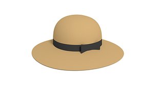 3D woman hat cartoon