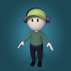 Cartoon Man - Boy - Stickman