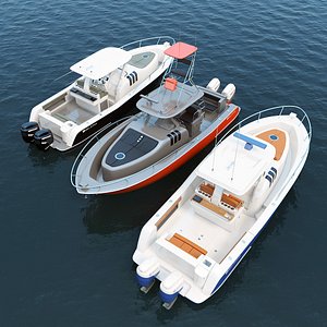 327 motor boats belzona 3D model