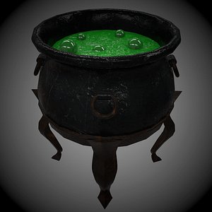 3d witch cauldron model