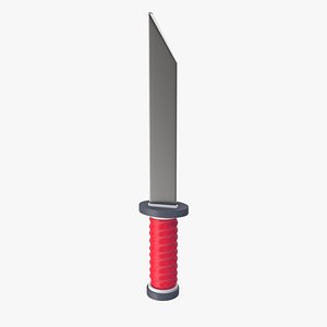 Red Handle Stylized Knife