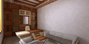 office design wood model