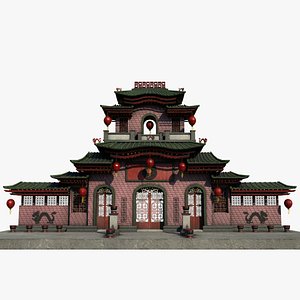3D model Chinese temple