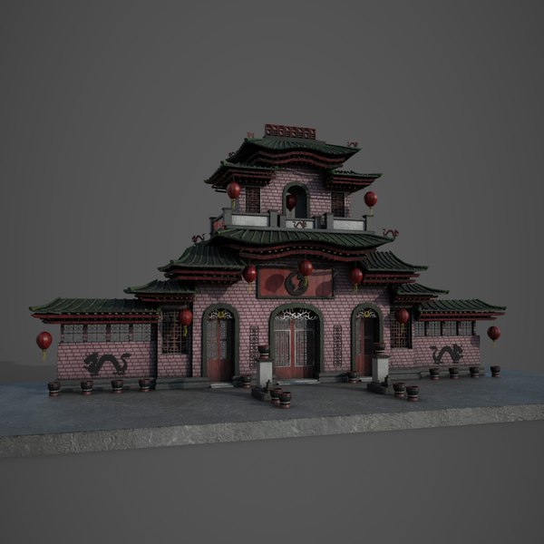 3D model Chinese temple