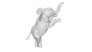 3D model Elephant Wireframe