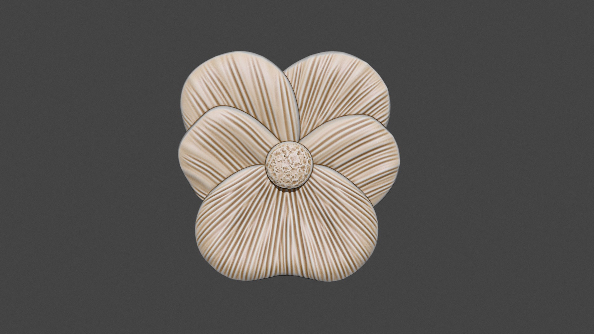 3D Pansy Flower Bas Relief - TurboSquid 2367283