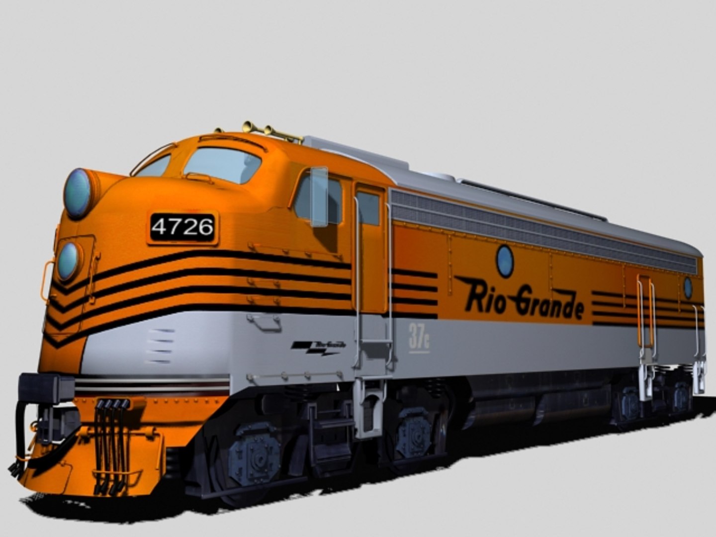 3d Rio Grande Locomotive Model