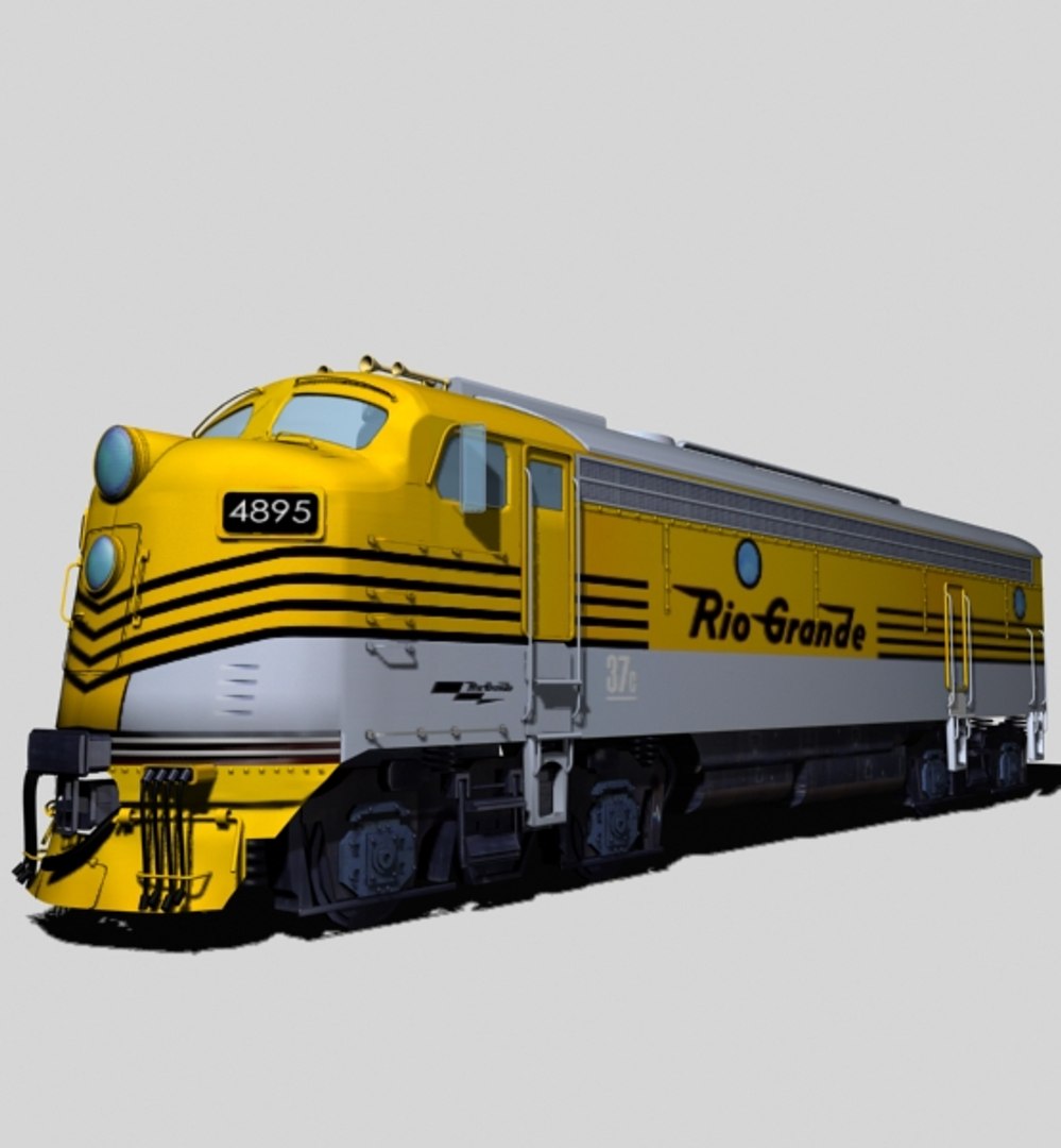 3d Rio Grande Locomotive Model