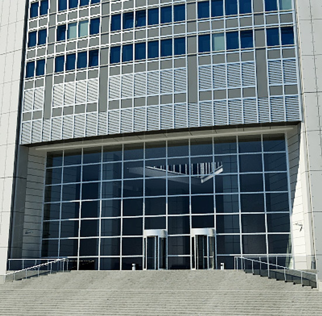 3ds Max Commerzbank Tower Building Skyscraper