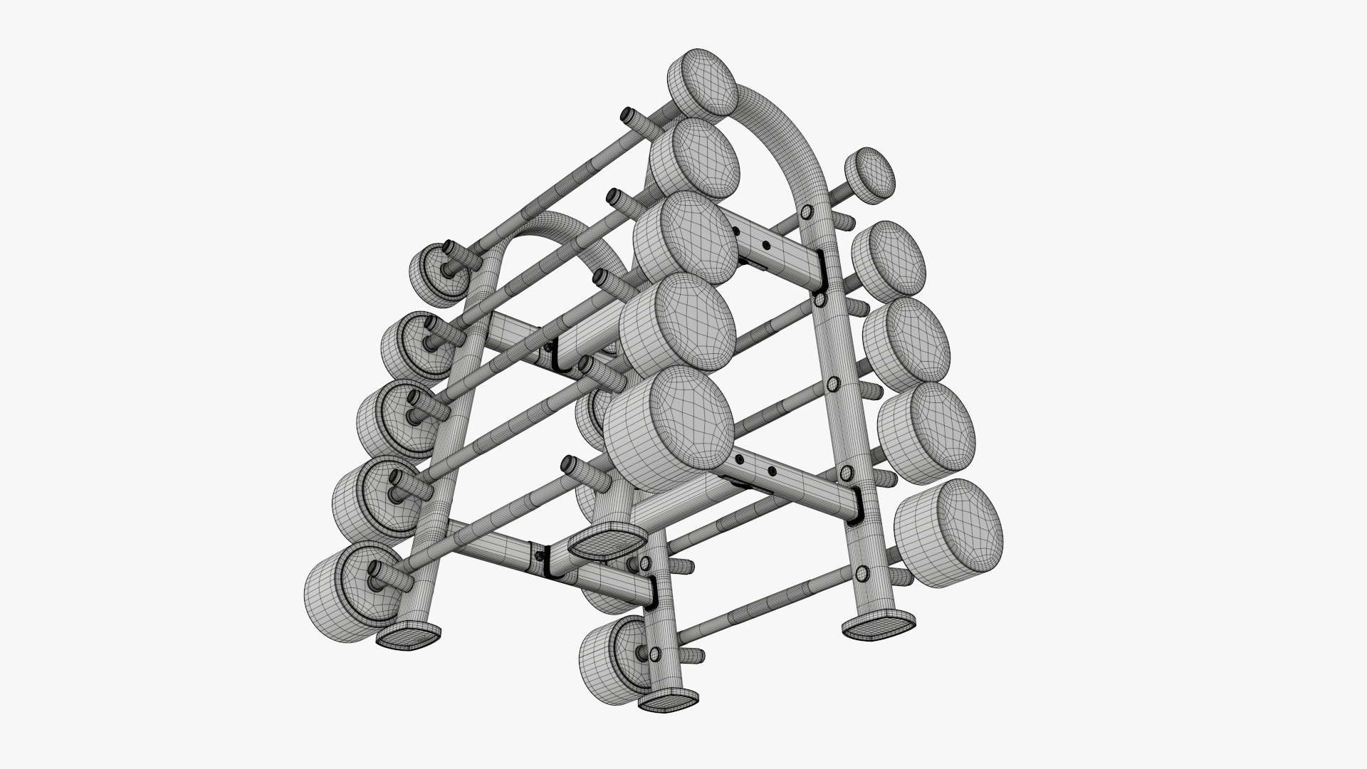 3D Model Barbell Rack Rubber - TurboSquid 1658478