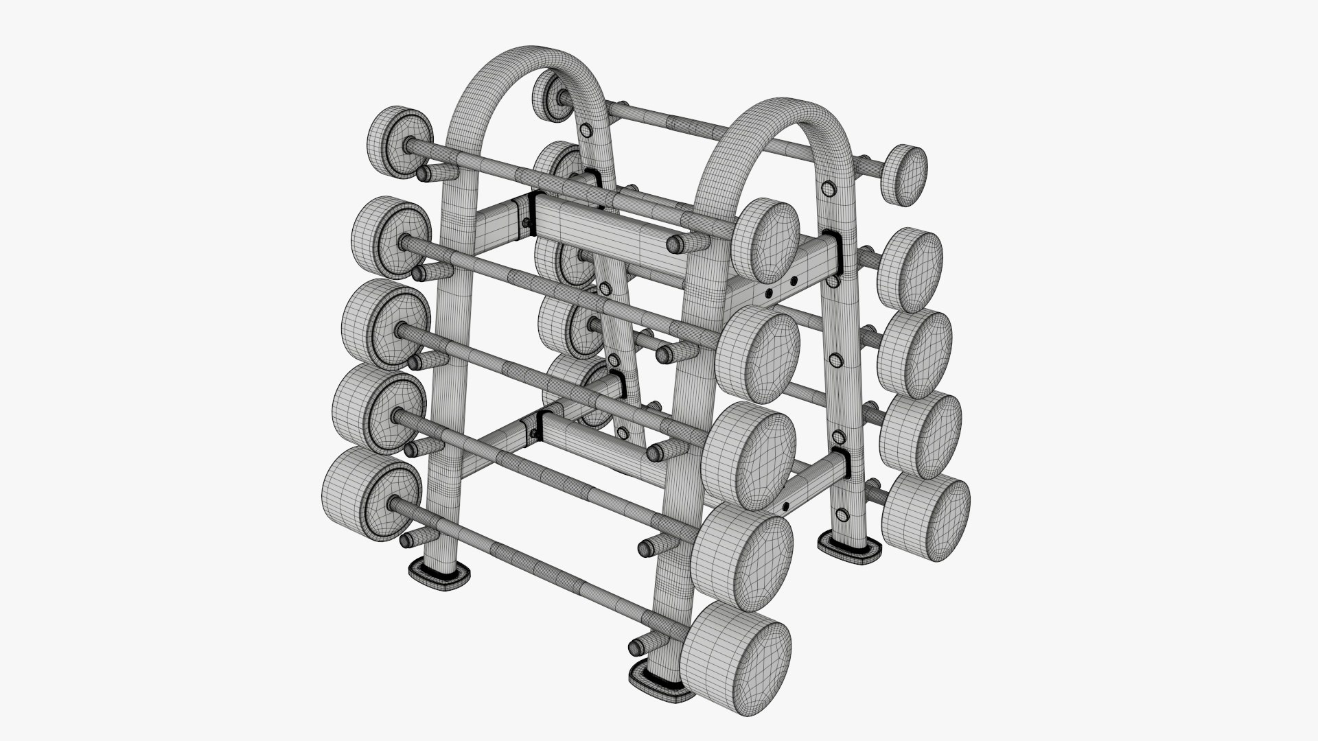3D Model Barbell Rack Rubber - TurboSquid 1658478