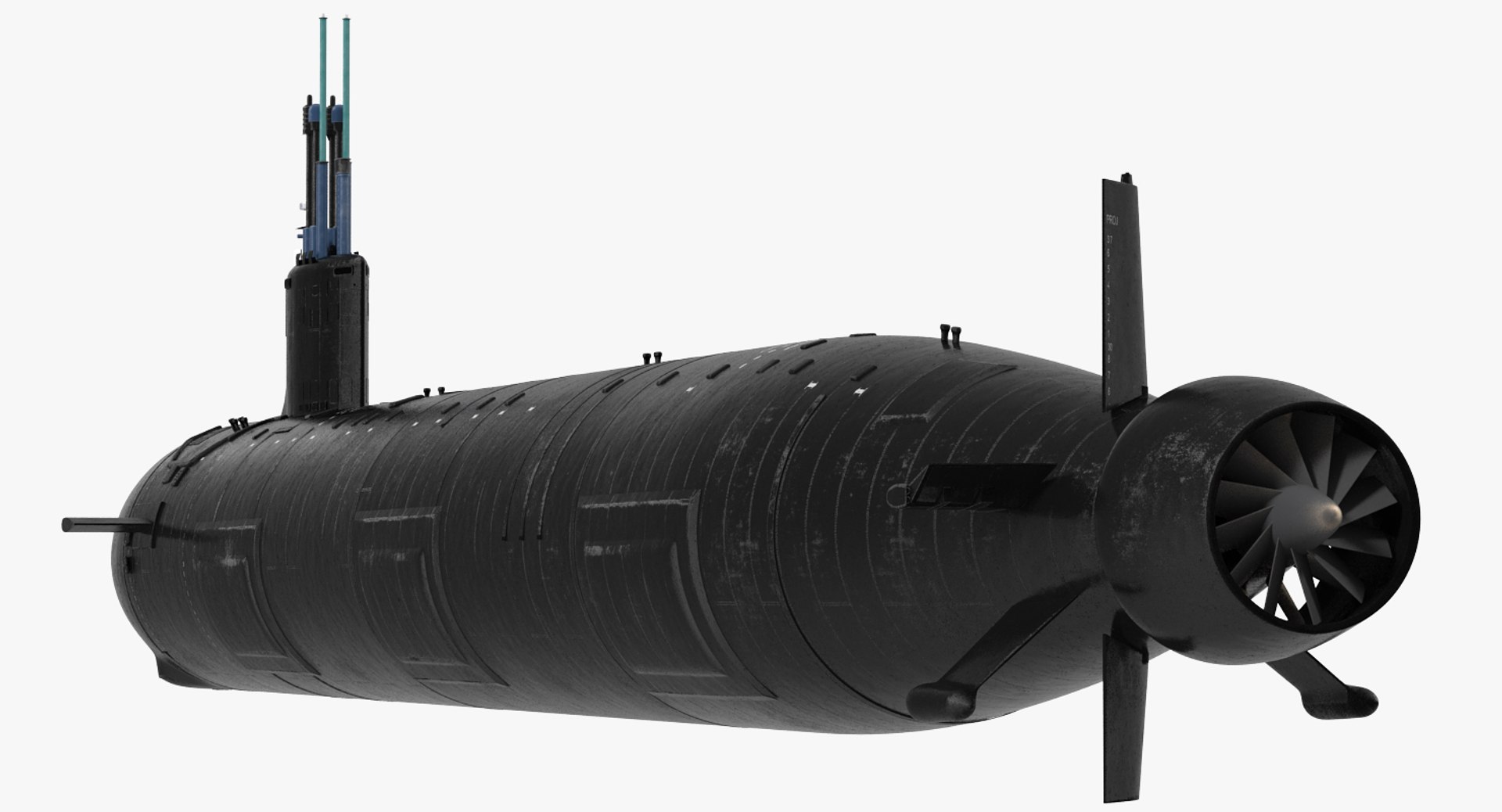 US Submarine Virginia SSN 774 Rigged 3D Model 3D model preview