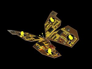 mechanical butterfly 3d max