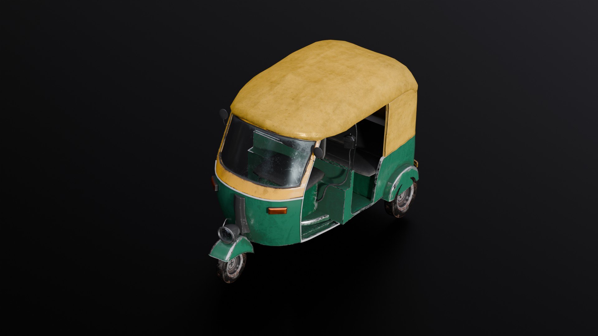 Auto Rickshaw Rigged 3D Model - TurboSquid 2432705