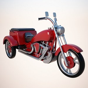 motorized tricycle cycle 3d model