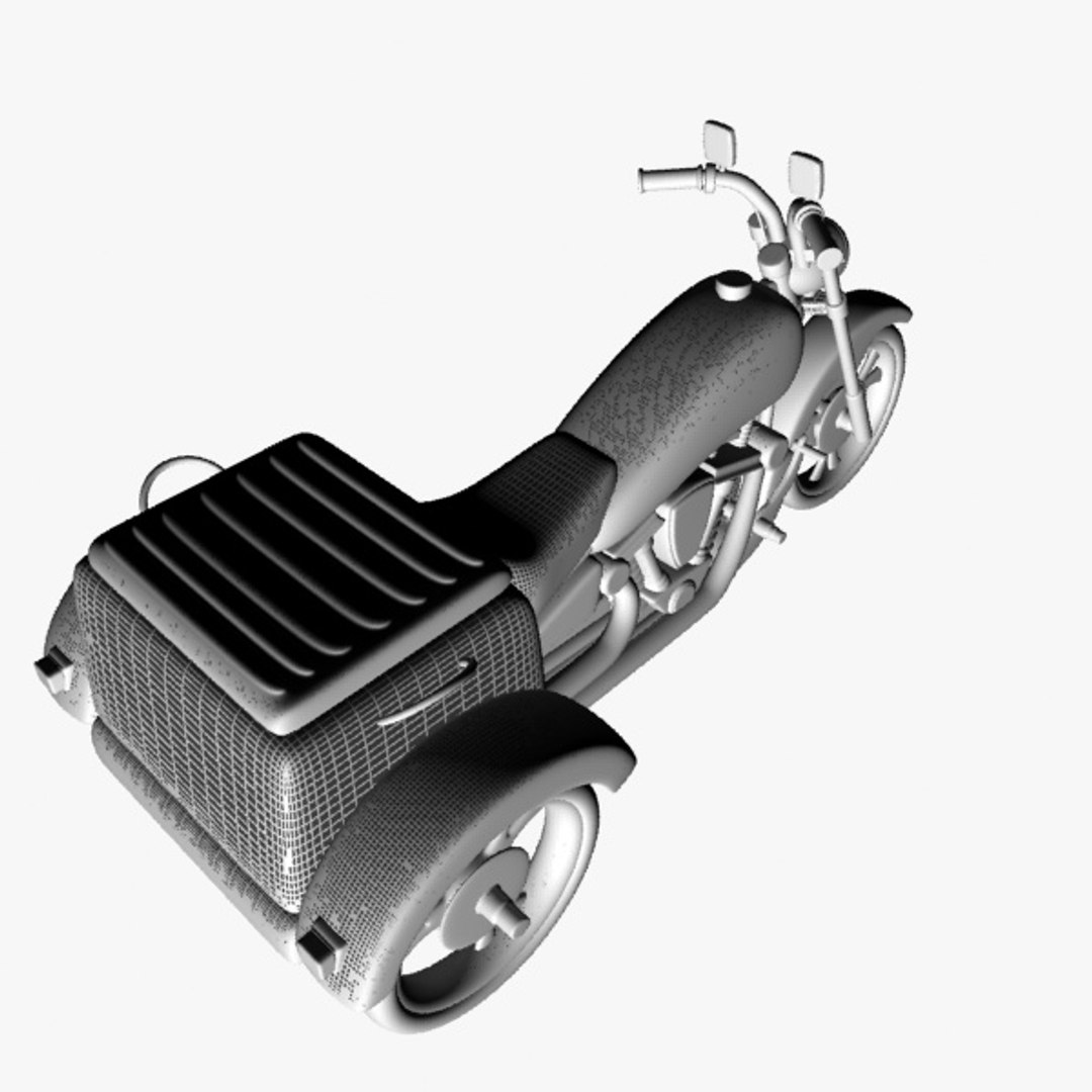 motorized tricycle cycle 3d model