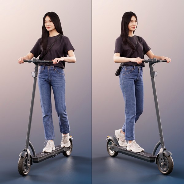 woman young driving 3D