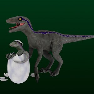 velociraptor baby 3D