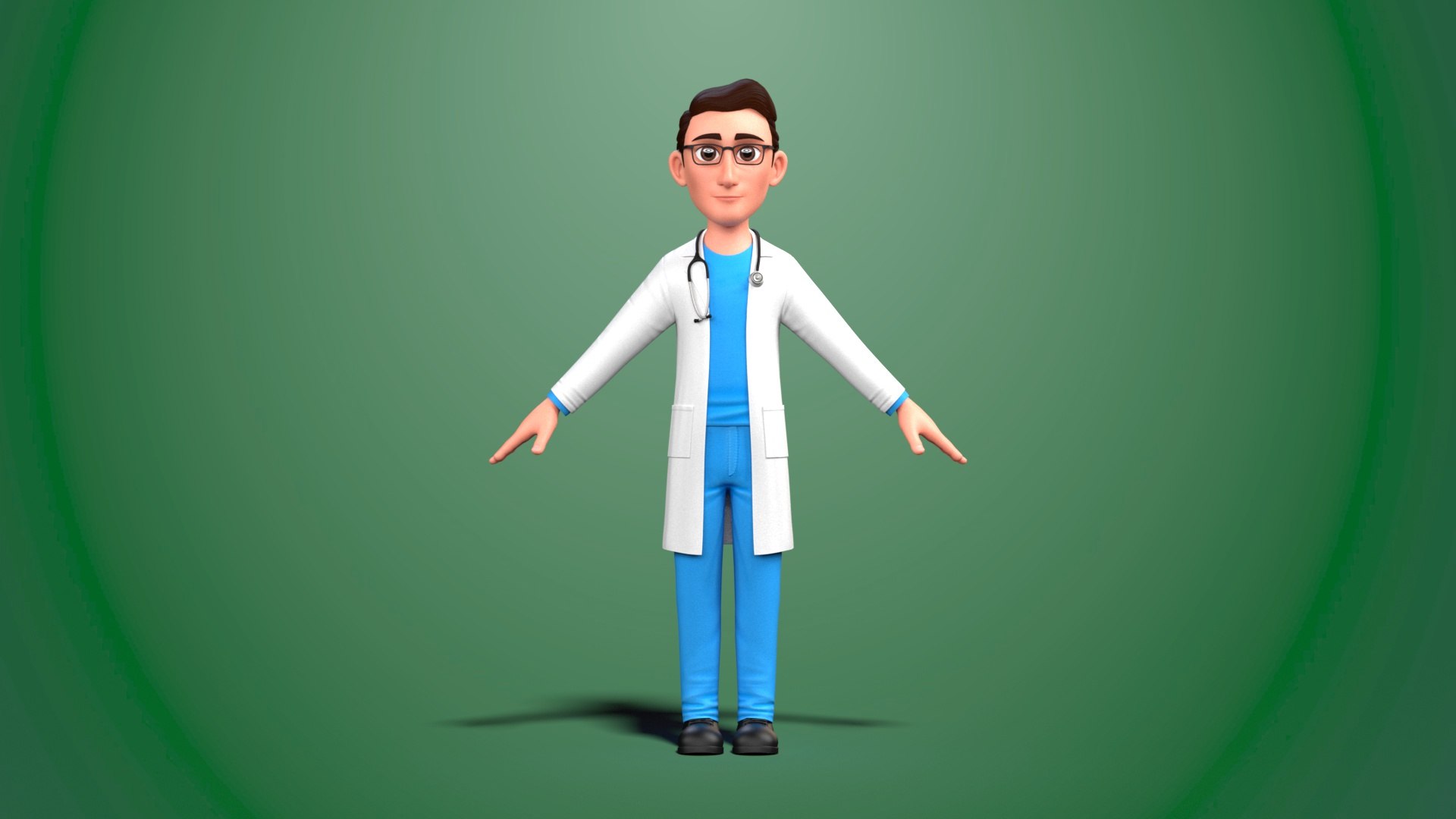 3D Doctor Cartoon Stylized - TurboSquid 2340348