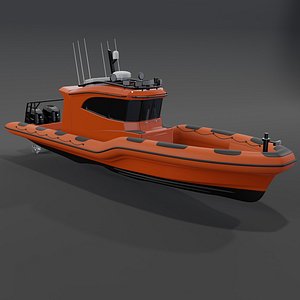 3D model Rescue boat Professional 1100 Cabin RIB